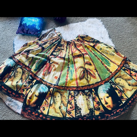 COPY - Girl Pearl Earring Pleated Skirt Sequin Floral 2 S - Picture 4 of 16